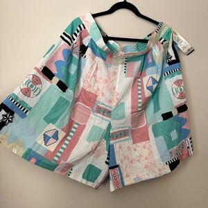 Vintage Graphic Print 80s Alfred Dunner 34/24w Shorts New w Tags